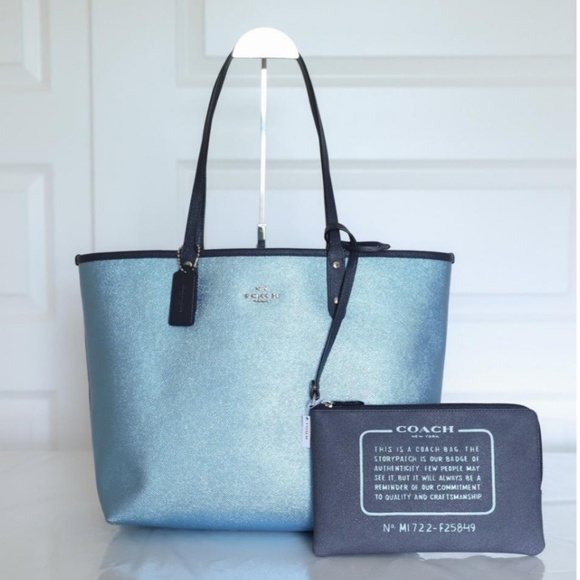 Coach Handbags - 🚫SOLD🚫NWT COACH REVERSIBLE METALLIC CITY TOTE